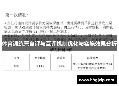 体育训练营自评与互评机制优化与实施效果分析